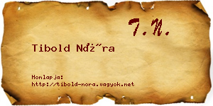 Tibold Nóra névjegykártya