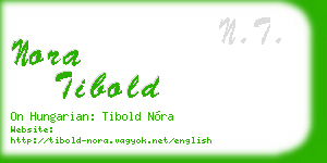 nora tibold business card